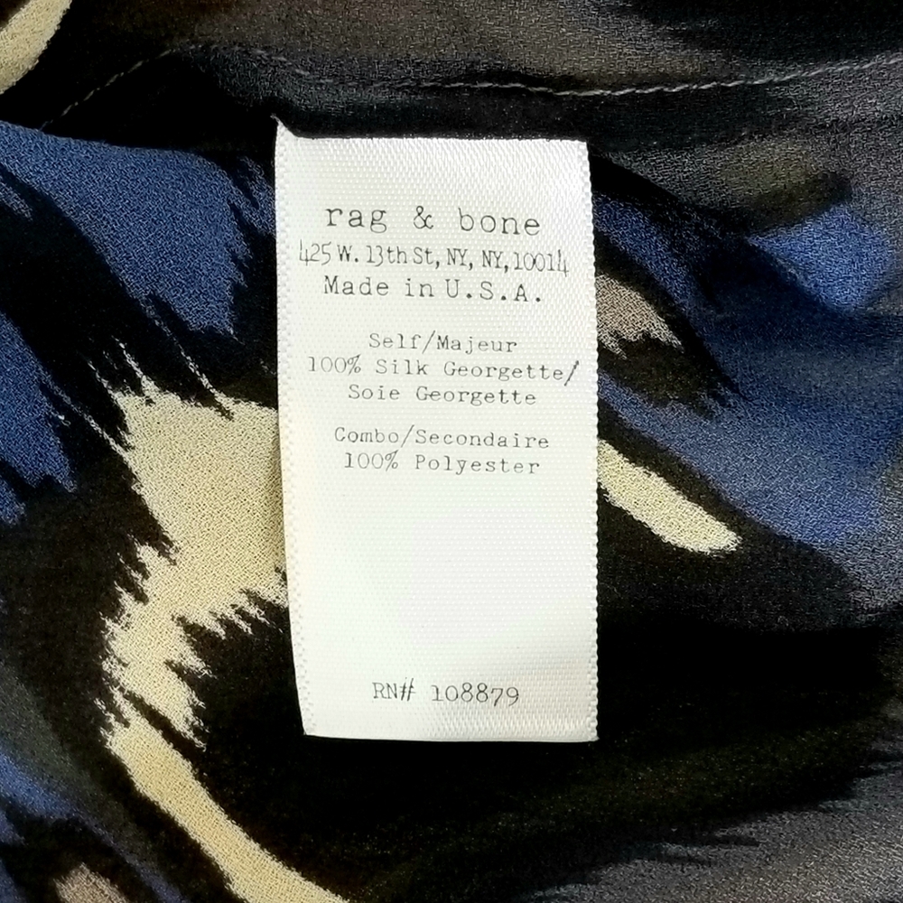 RAG & BONE silk semi-sheer Paisley top - Picture 9 of 9